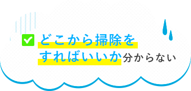 どこから掃除をすればいいか分からない